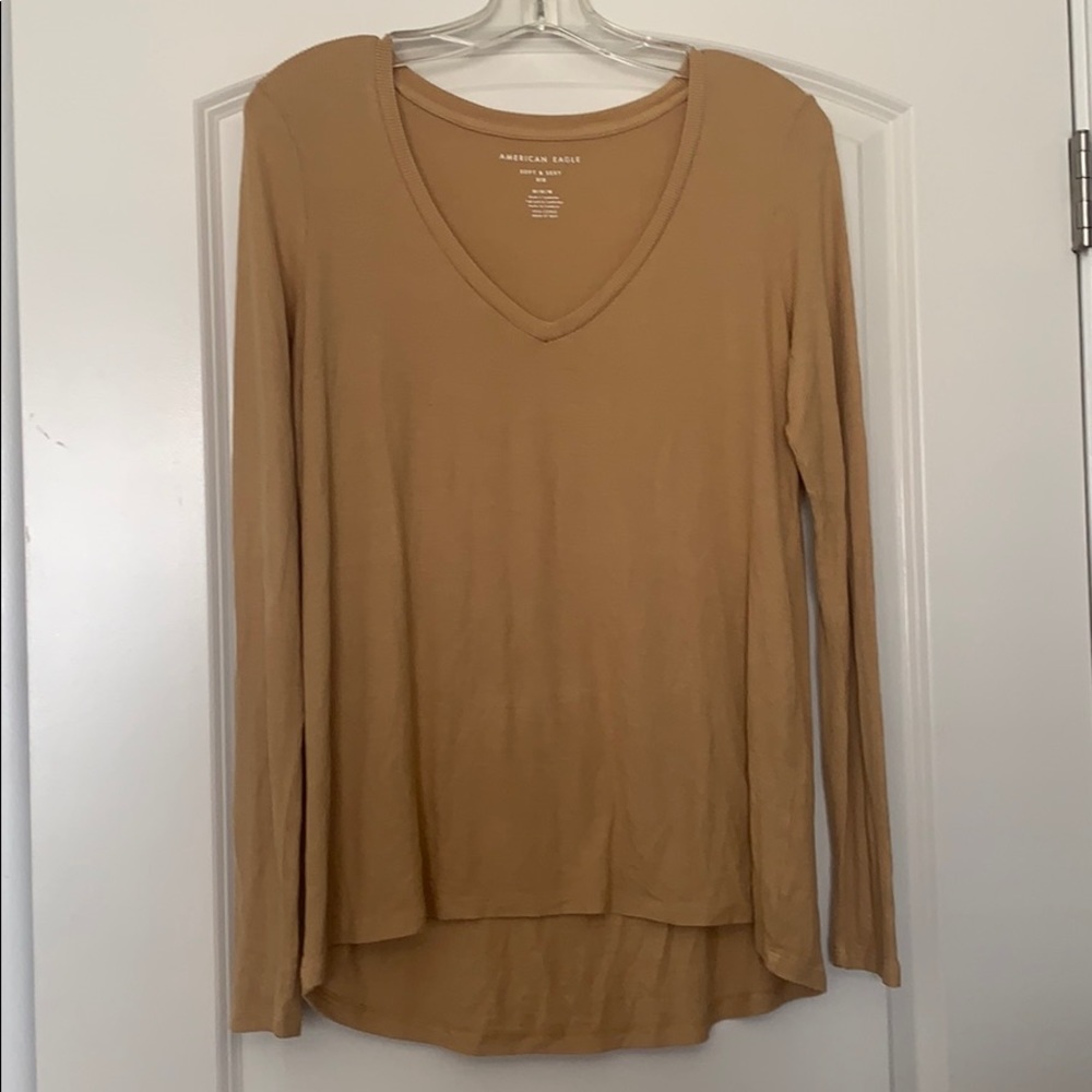 Yellow American Eagle Soft and Sexy Long Sleeve